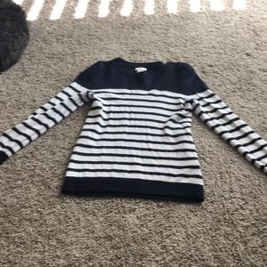 Jcrew navy and white sweater